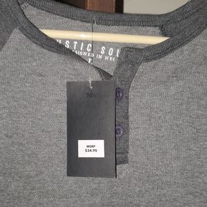 NWT Mens rustic souls Henley shirt